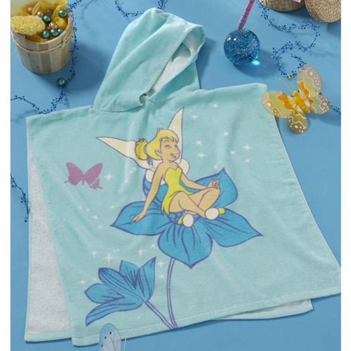 Cape de bain F�e clochette turquoise