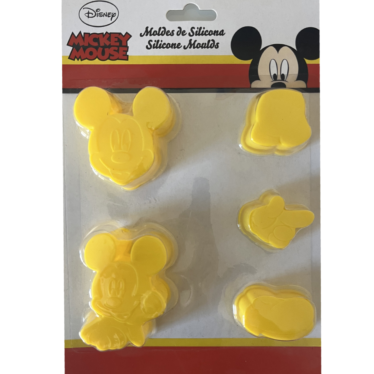 5 Petits moules souples Mickey MODELE JAUNE