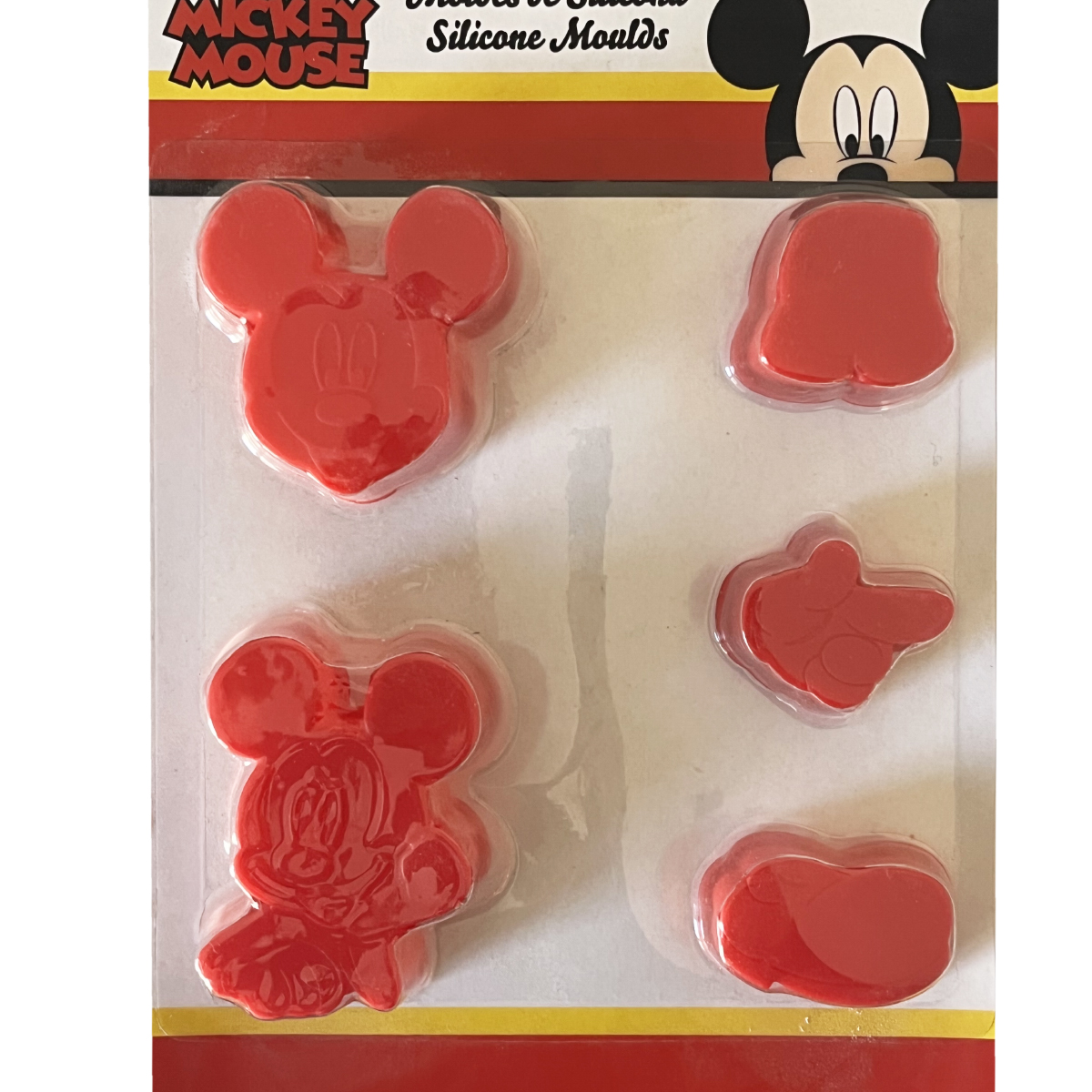 5 Petits moules souples Mickey MODELE ROUGE