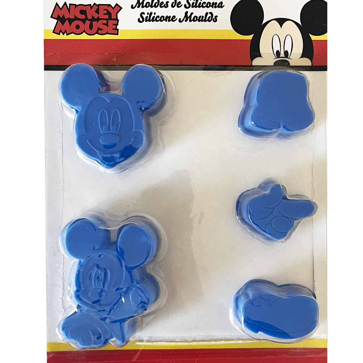 5 Petits moules souples Mickey MODELE BLEU