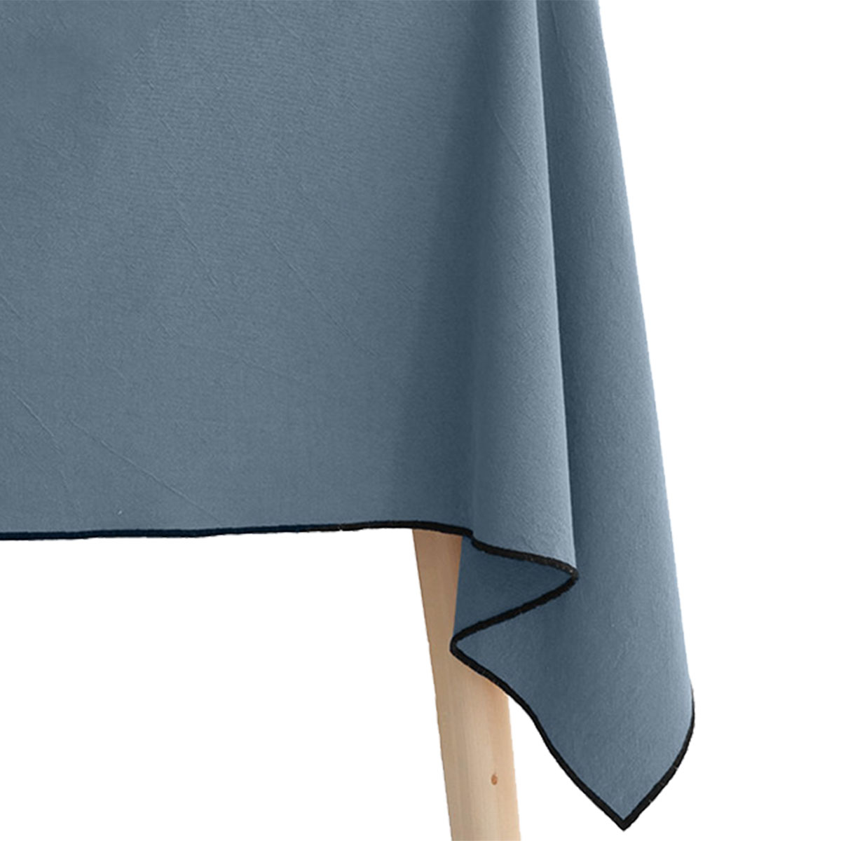 Nappe en coton teint lav - Bleu Orage - 160 x 200 cm