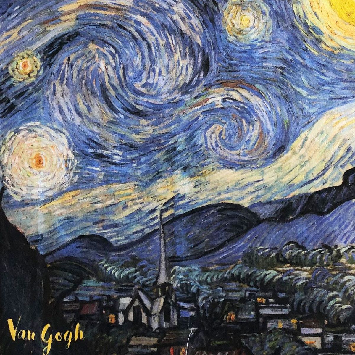 Sac pour les courses Van Gogh - Nuit toile