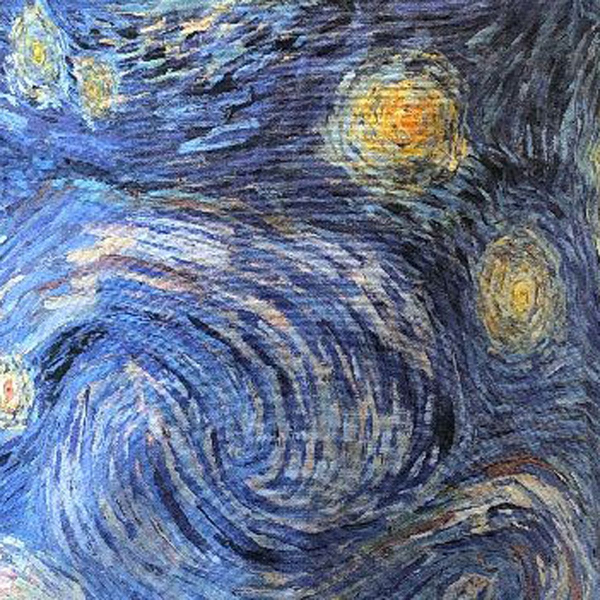 Tablier adulte  nouer - Van Gogh - Nuit toile