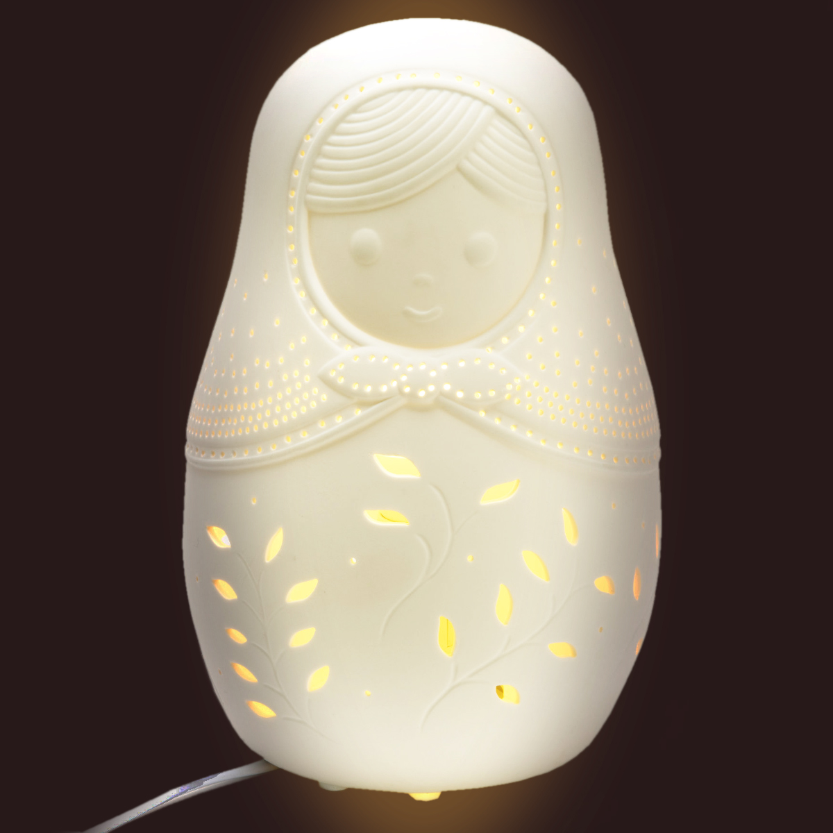 Lampe  poser blanche Poupe Russe
