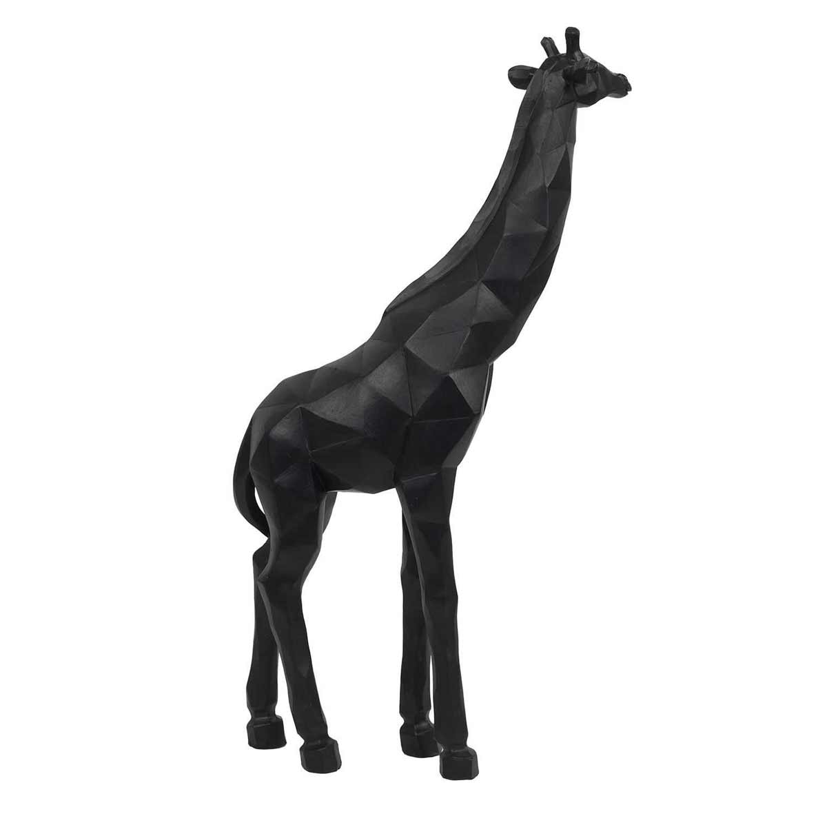Statue Girafe origami noir 40 cm