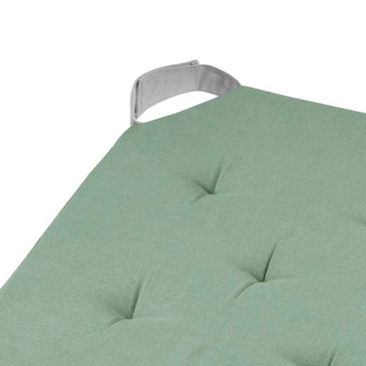 Coussin de chaise rversible jade et gris en coton 38 x 38 cm