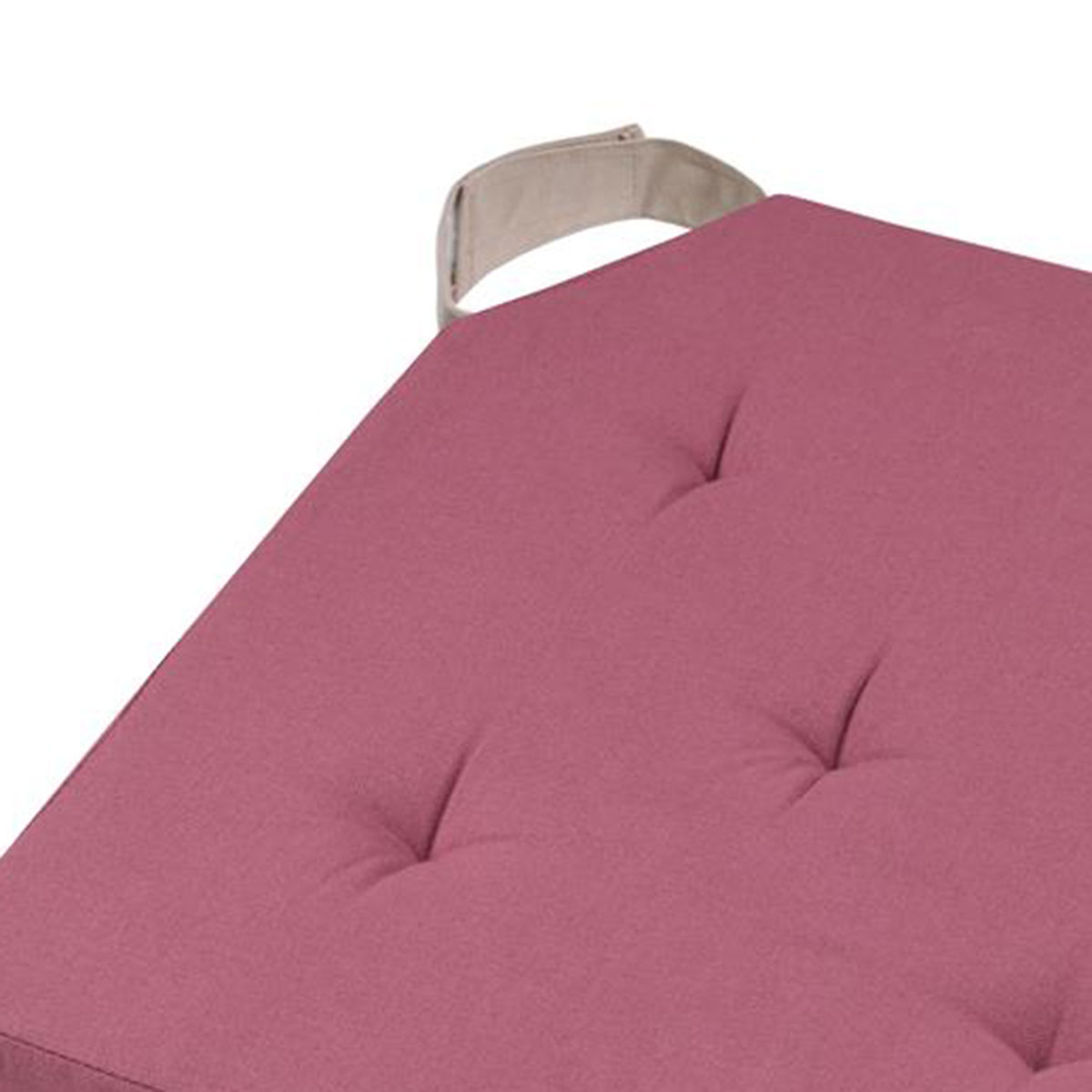 Coussin de chaise rversible rose et lin en coton 38 x 38 cm