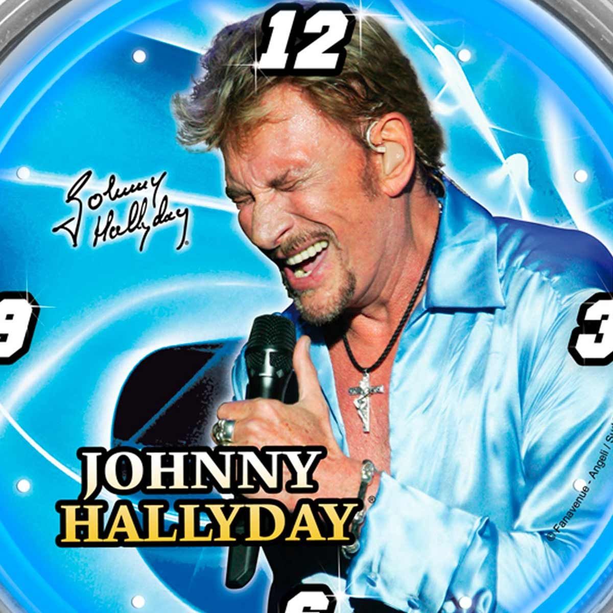 Horloge Non bleu Johnny Hallyday