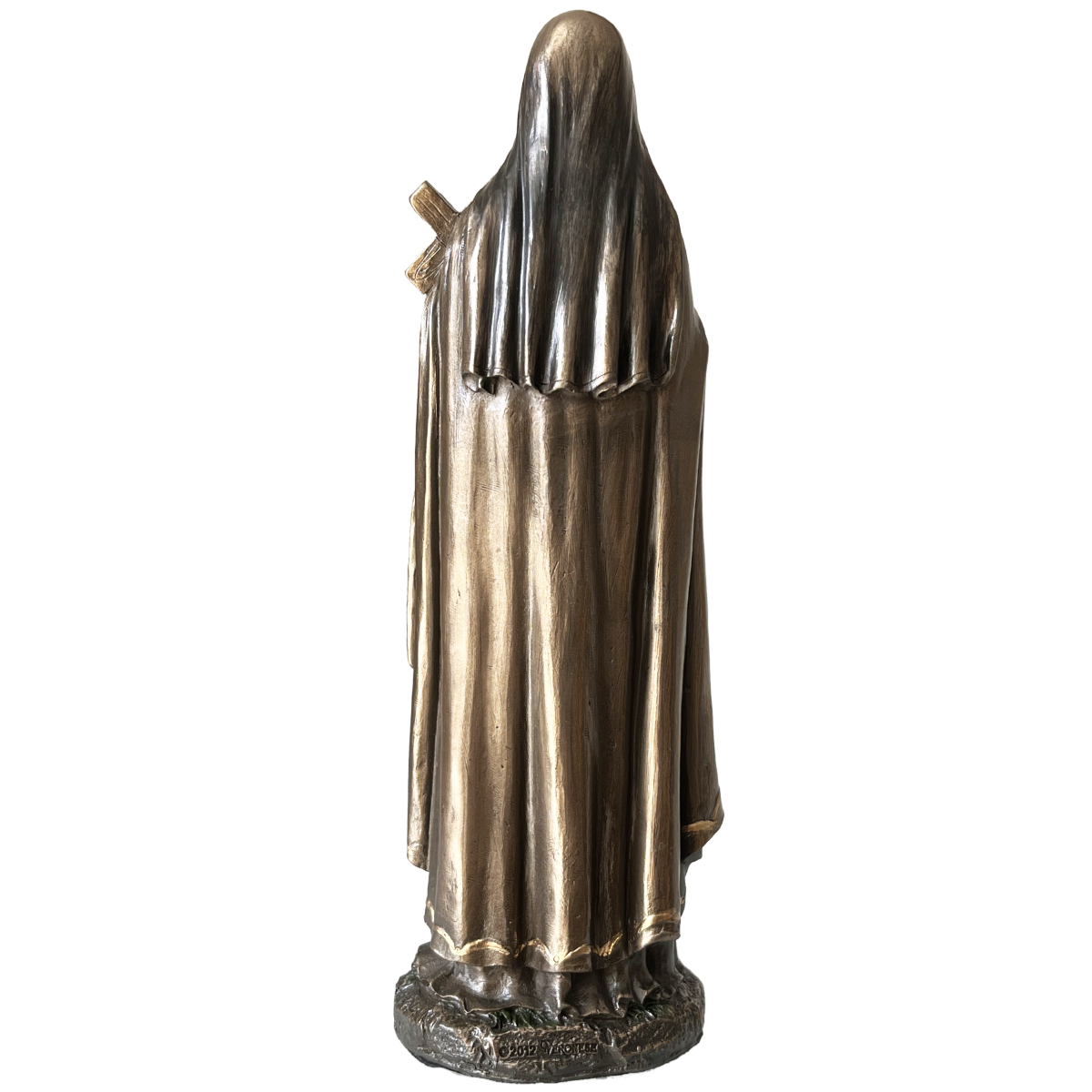 Statuette Sainte Thrse de couleur bronze