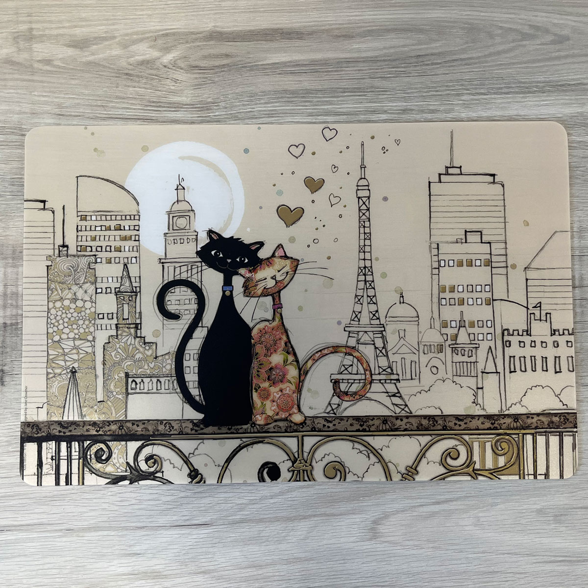 Set de table chats amoureux de paris