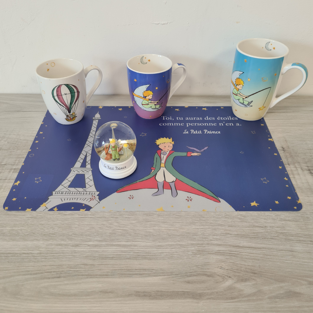 Set de table bleu Le Petit Prince de St Exupry 43 cm