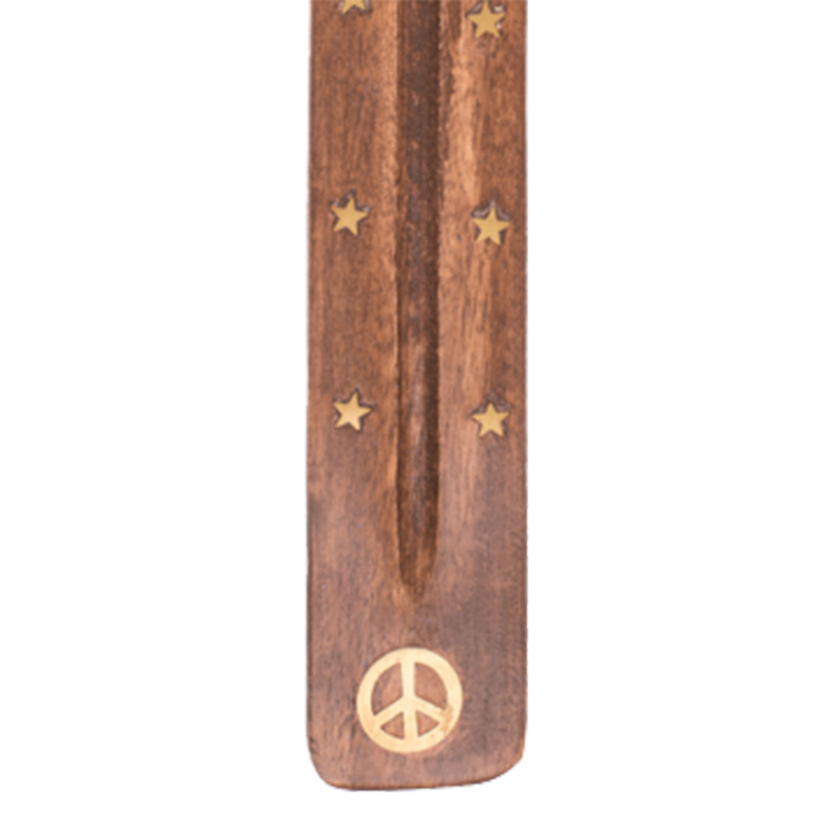 Porte encens en bois motif Peace and Love