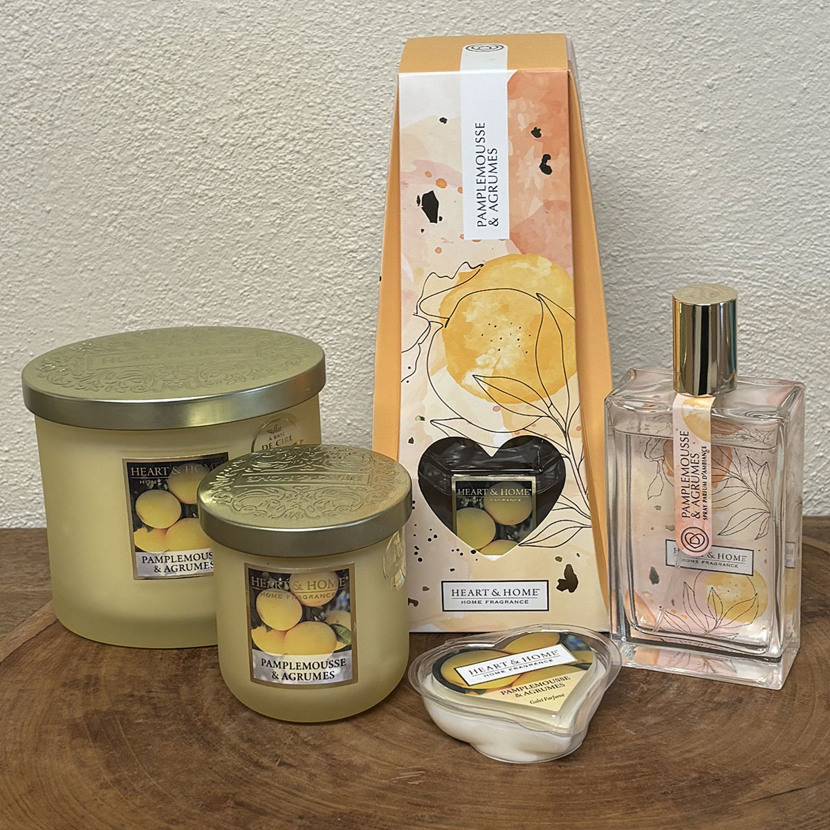 Bougie Heart and Home Pamplemousse et Agrumes