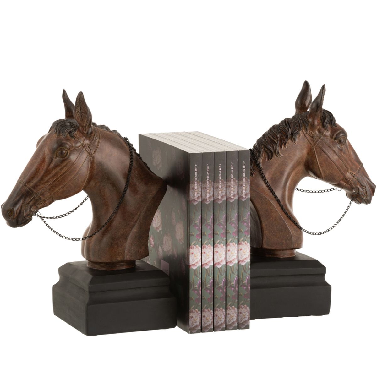 Serre livres bustes de chevaux