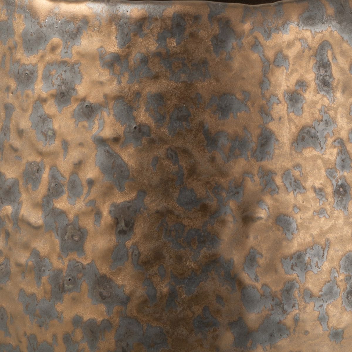 Cache-pot en cramique cuivre 12 cm