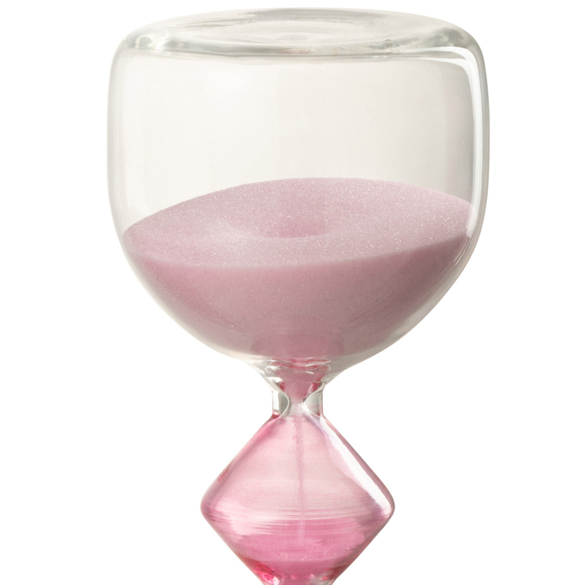 Sablier de dcoration en verre et sable rose - 10 Minutes