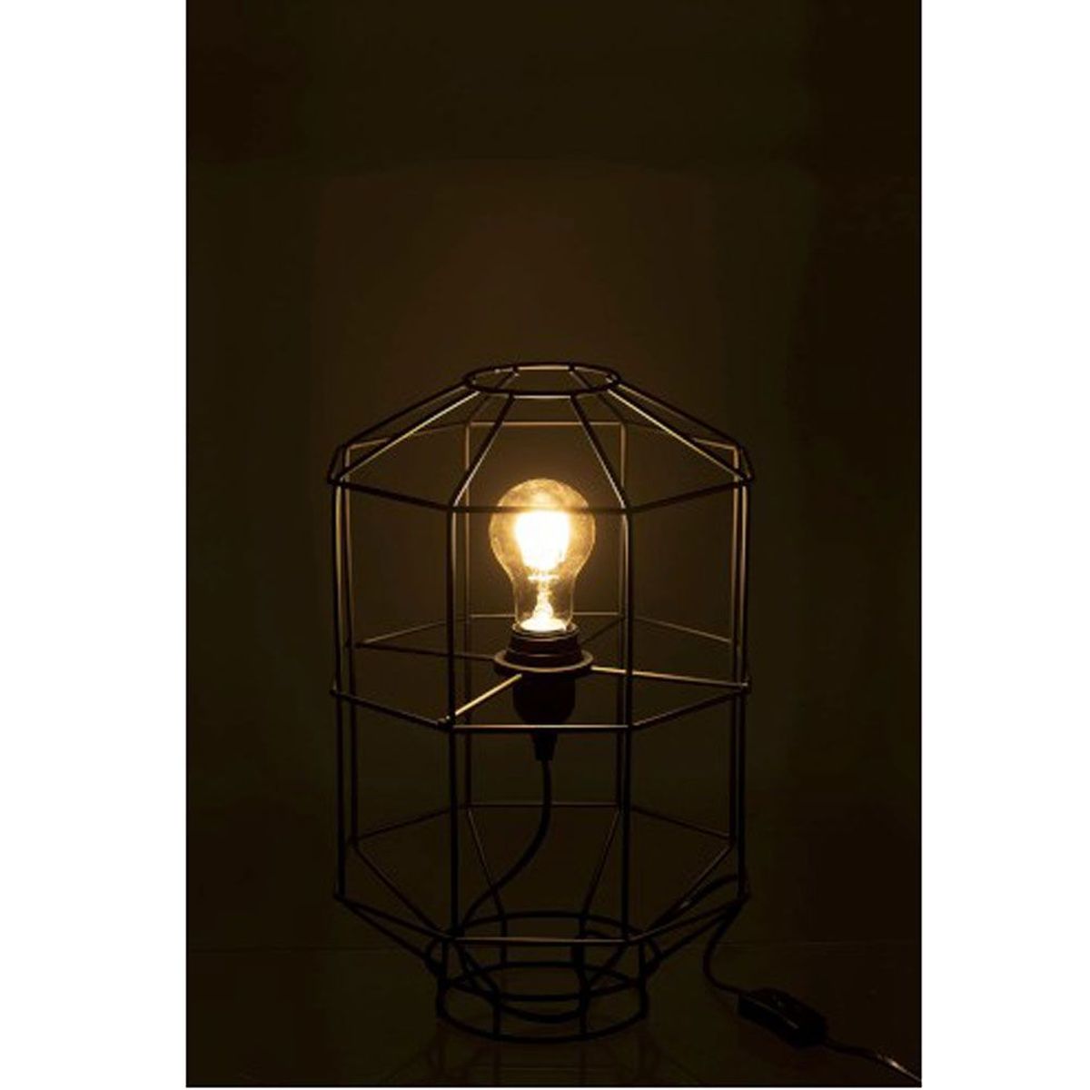 Lampe de Mtal Noir 38 cm
