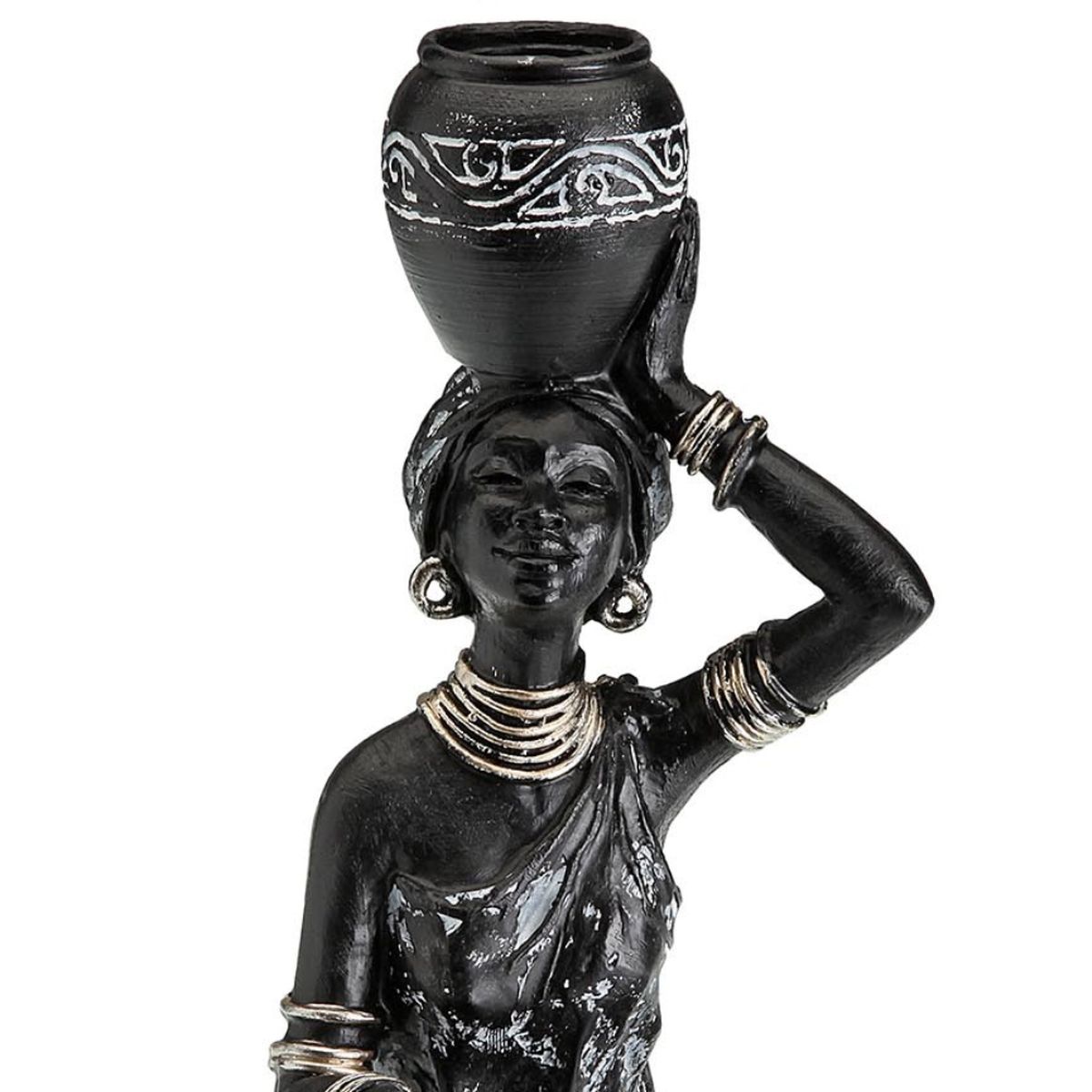 Dcoration femme africaine porteuse d'eau assise