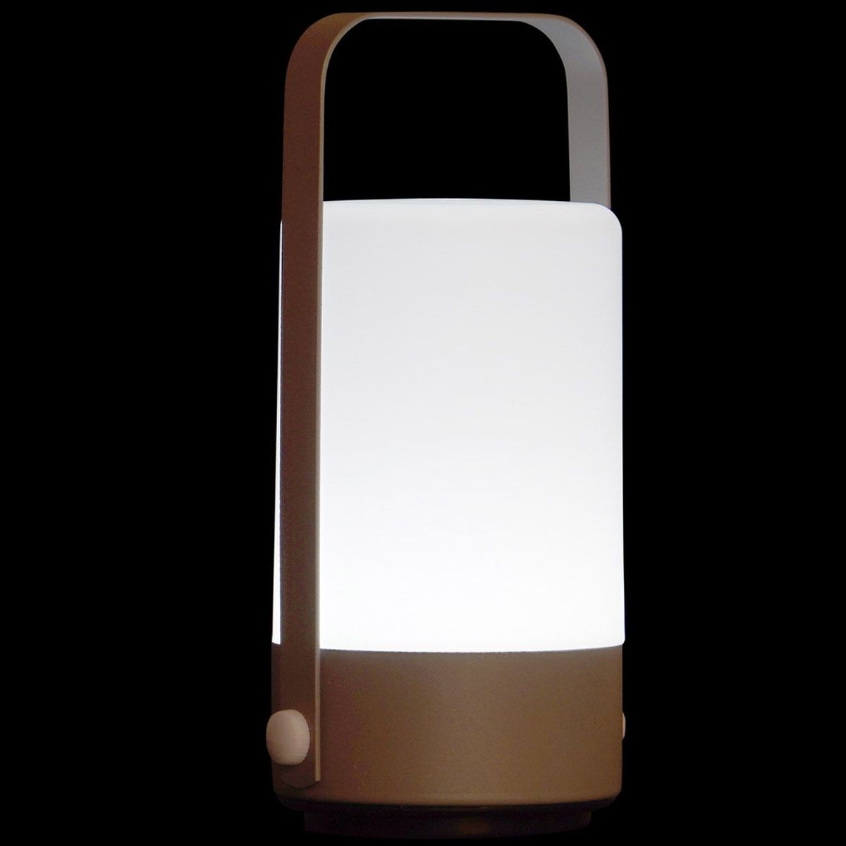 Lampe de table marron clair transportable LED