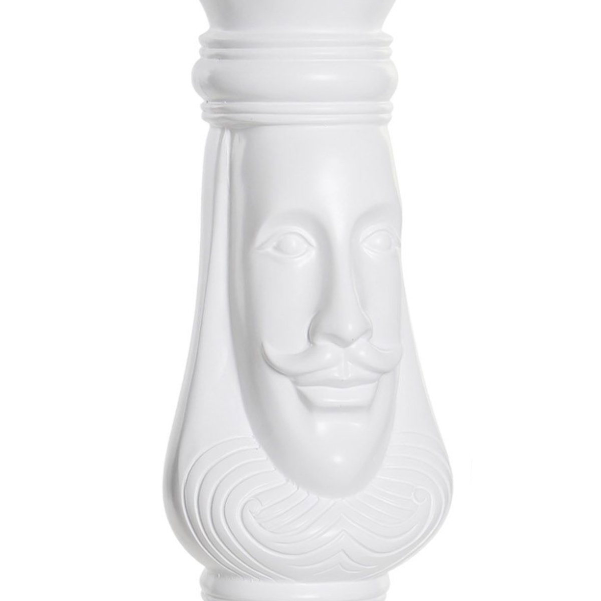 Figurine pice d'chec roi en rsine blanche 39 cm