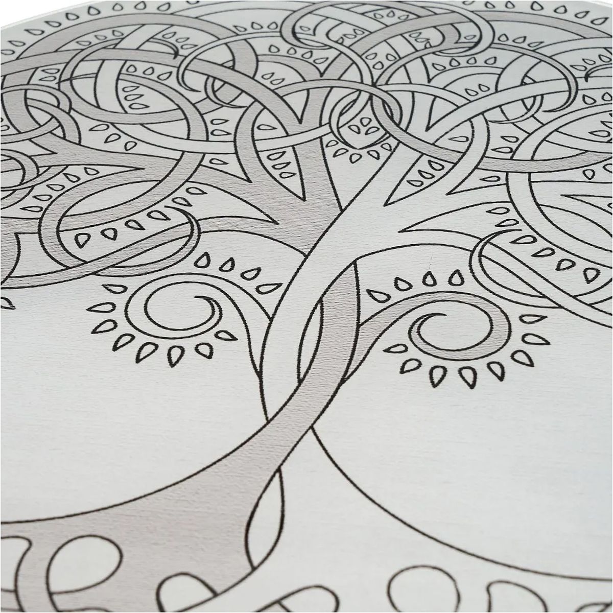 Table d'appoint en verre blanche arbres de Vie