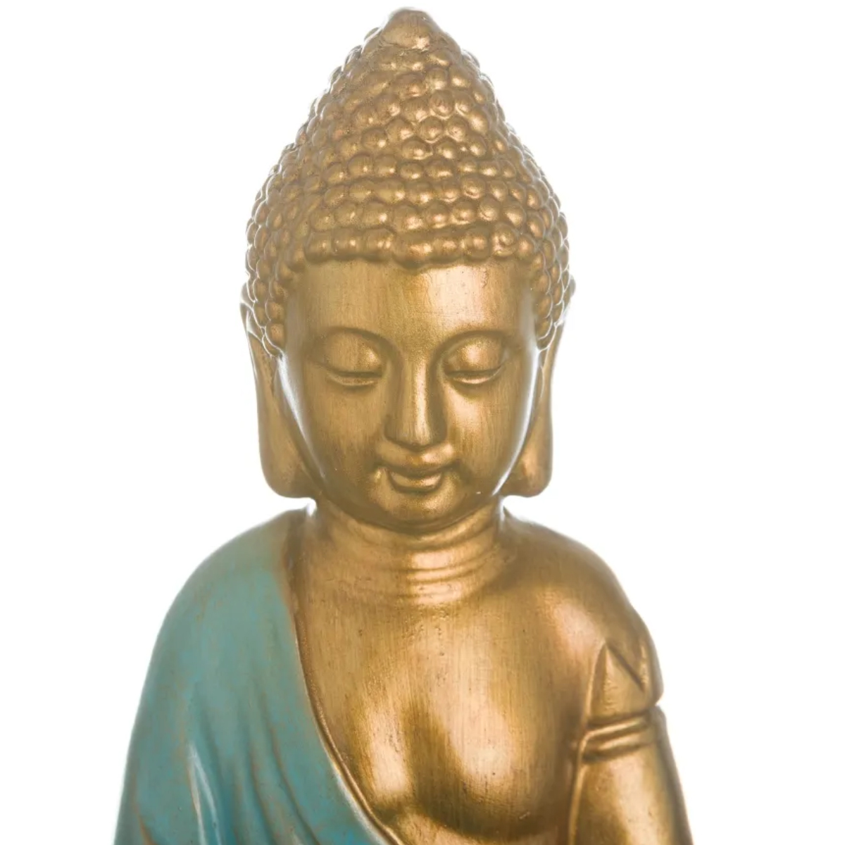 Statue de Bouddha or et turquoise
