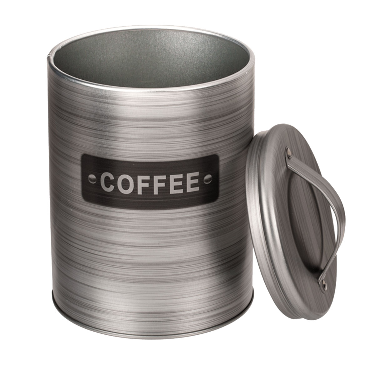 Boite  caf cylindrique mtallique