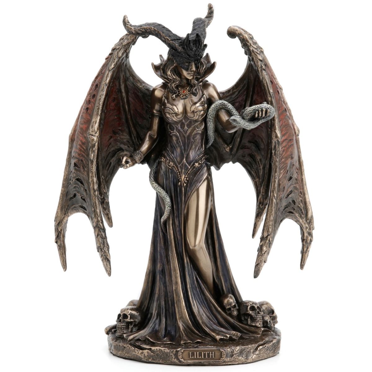 Statuette Lilith en rsine aspect bronze