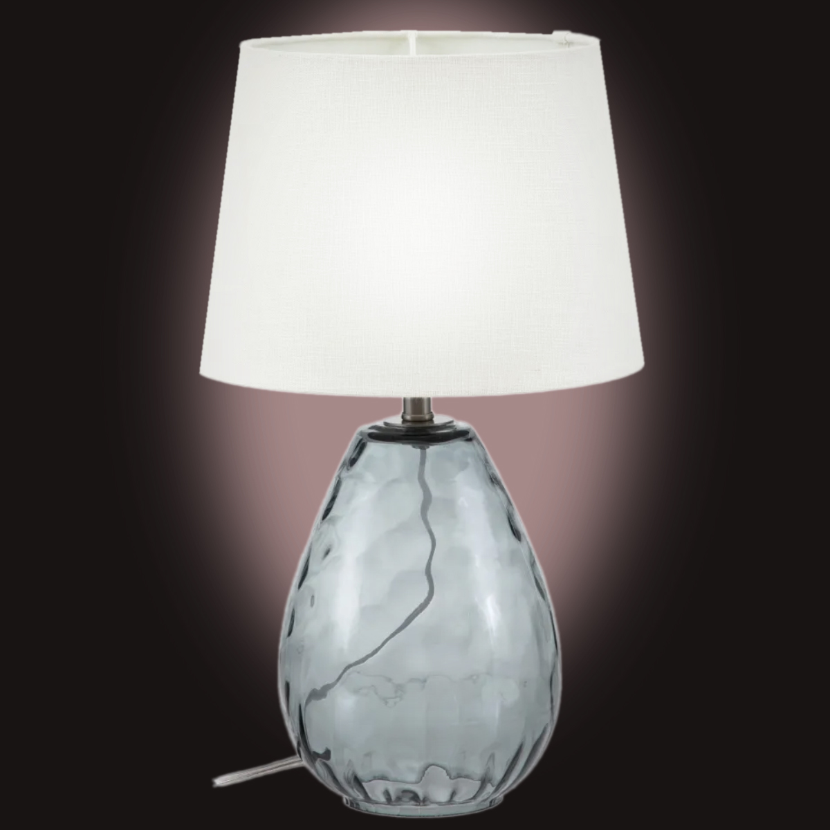 Lampe en verre gris 41 cm
