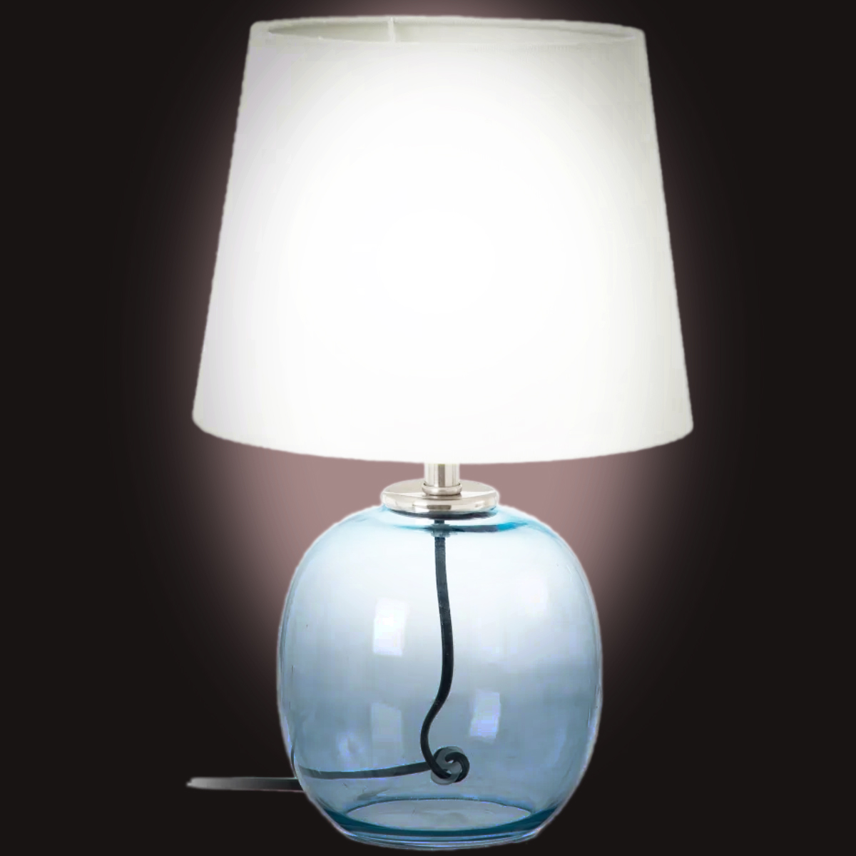 Lampe en verre Bleu 36 cm