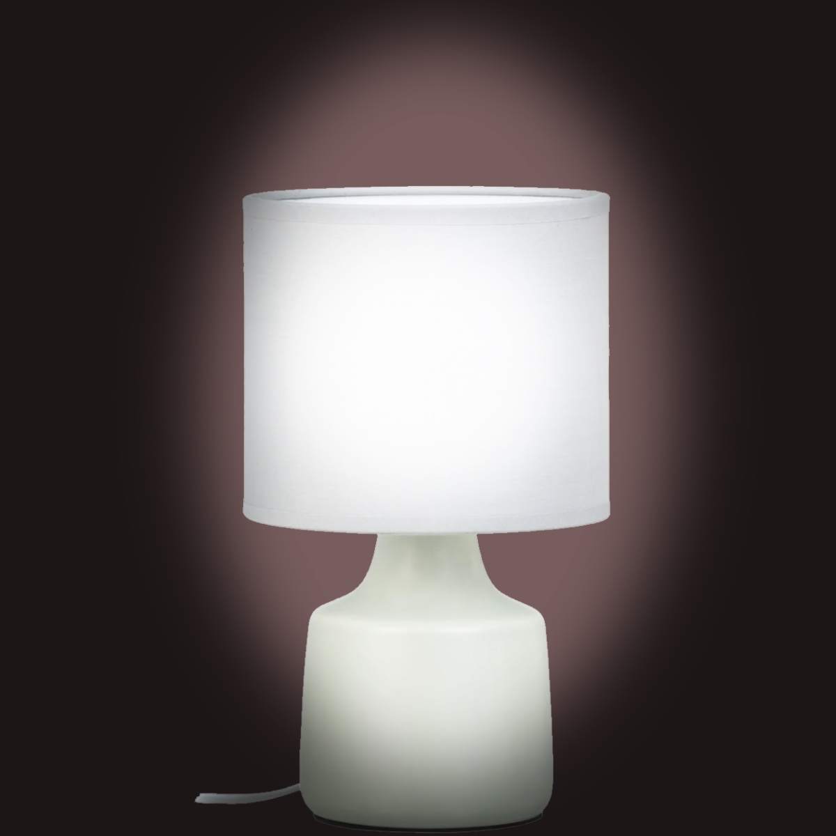 Lampe en cramique blanche
