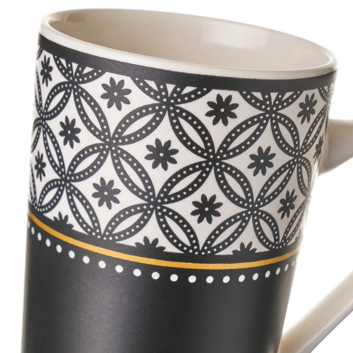 Set de 4 mugs en cramique noirs