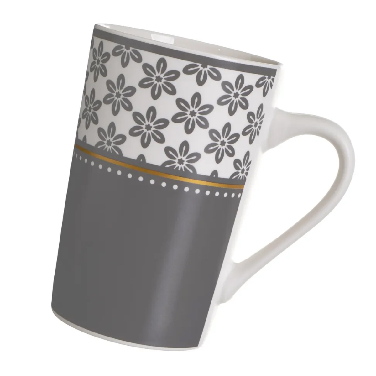 Set de 4 mugs en cramique gris