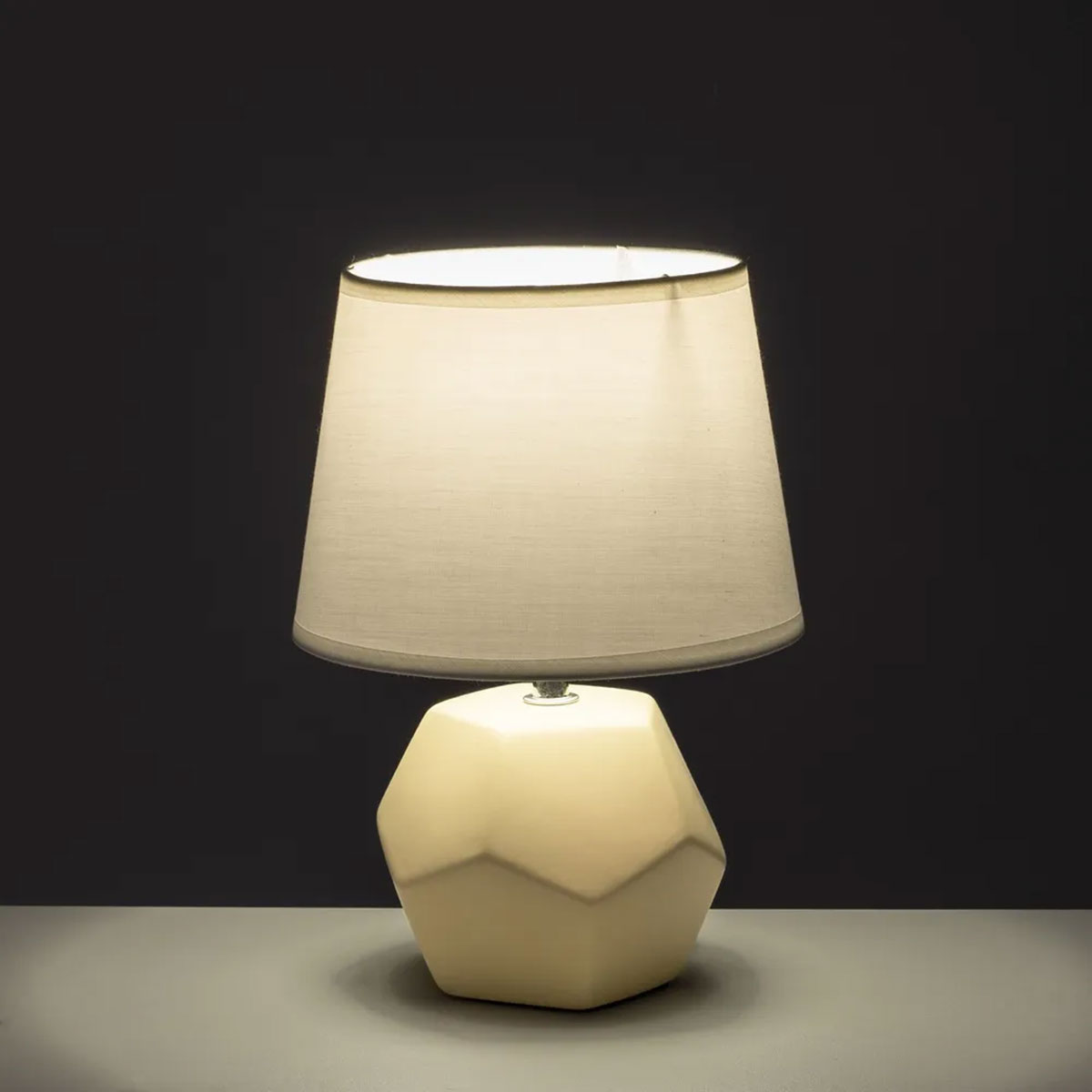 Lampe en cramique Beige 26 cm