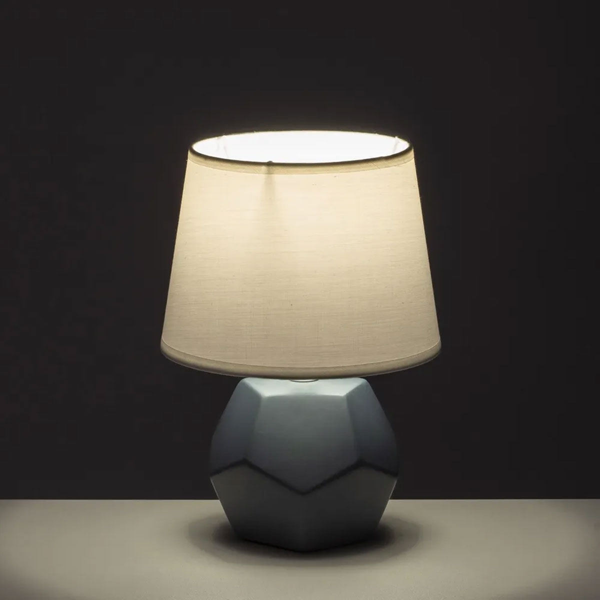 Lampe en cramique grise 26 cm