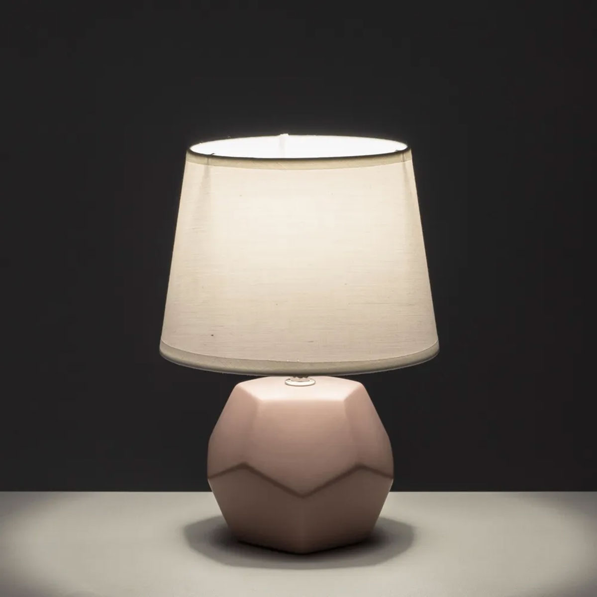 Lampe en cramique taupe 26 cm