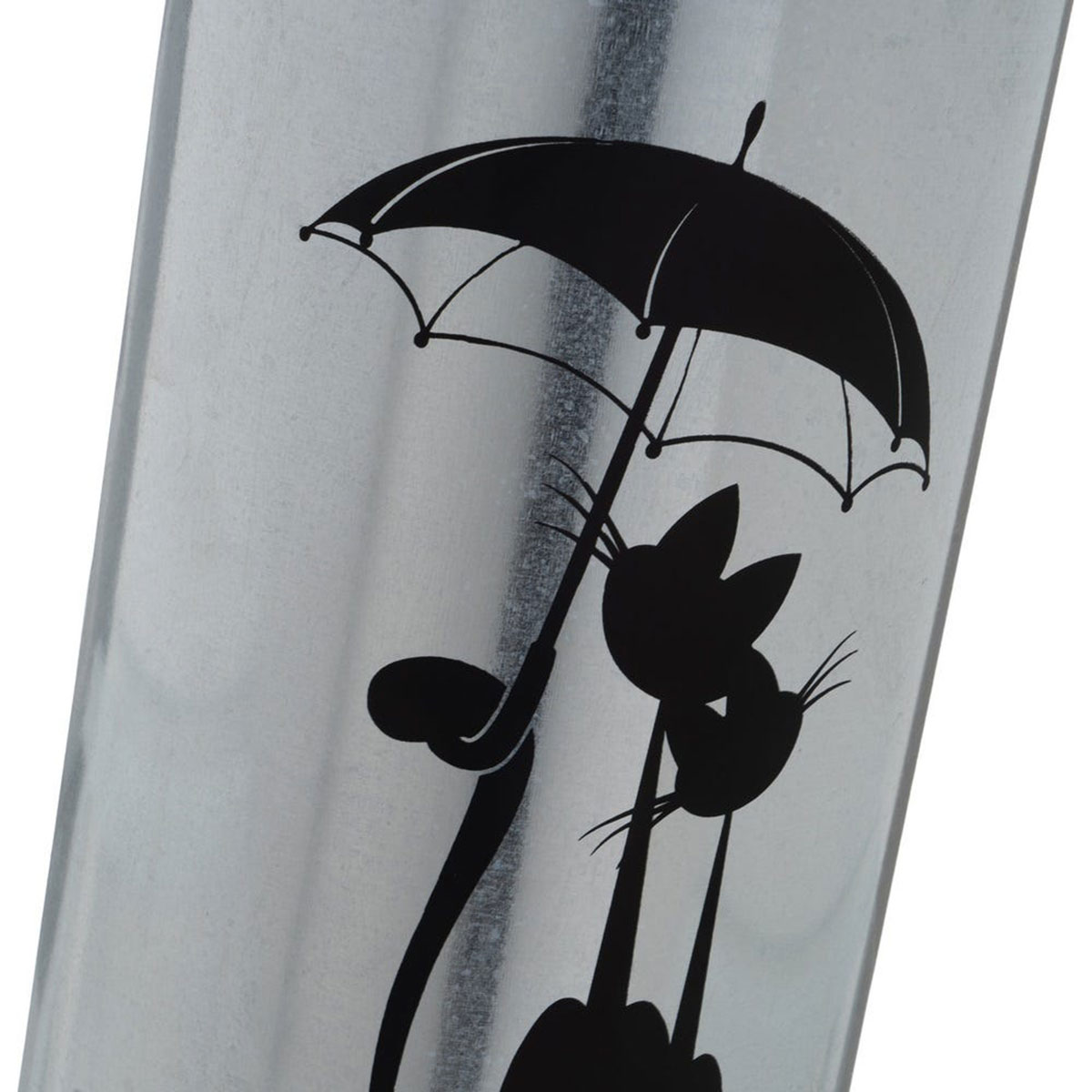 Porte-parapluies chats en zinc galvanis 46 cm