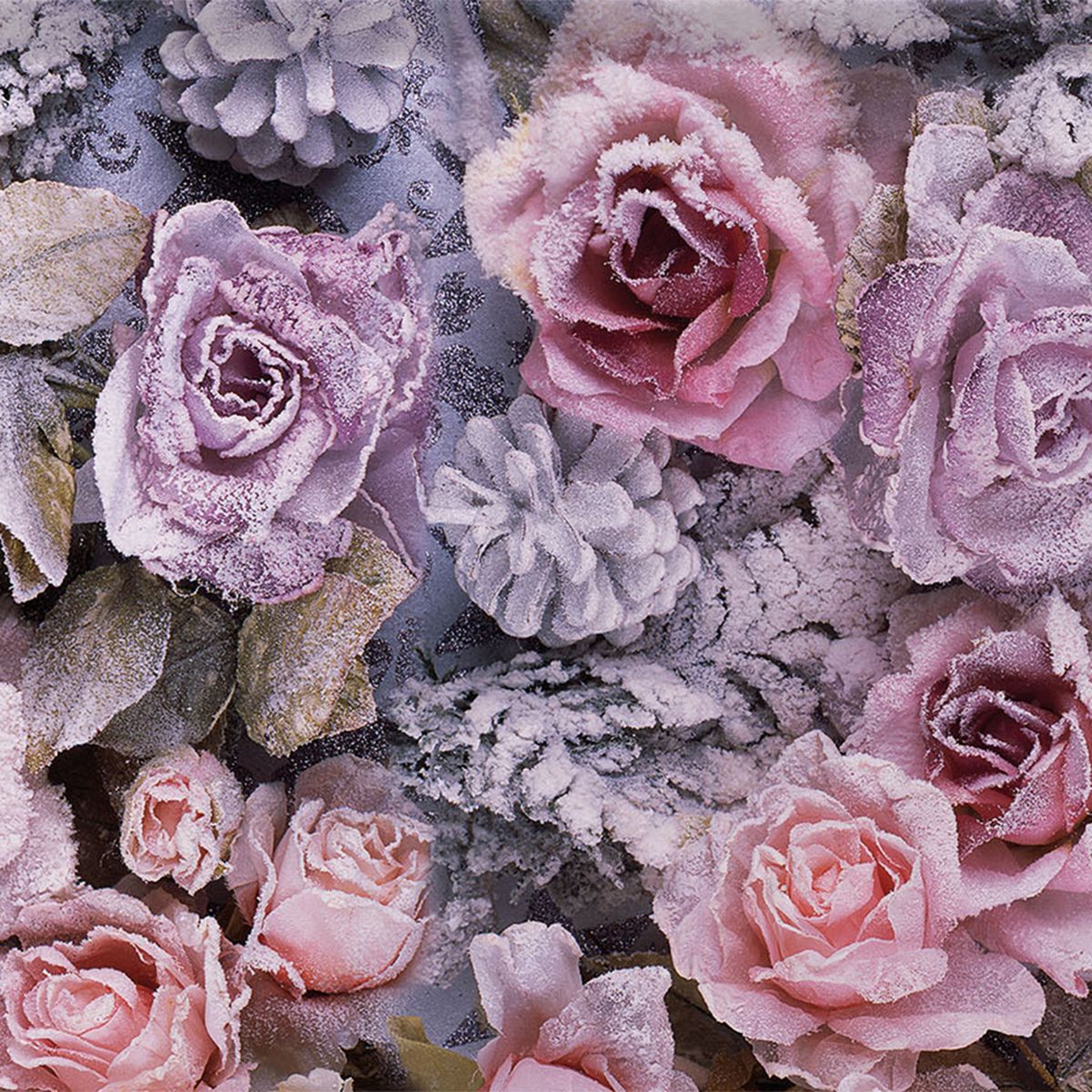 Mini plateau rectangulaire Roses d'hiver