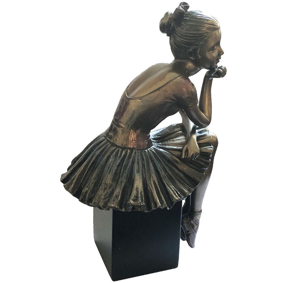 Statuette danseuse aspect bronze 15 cm