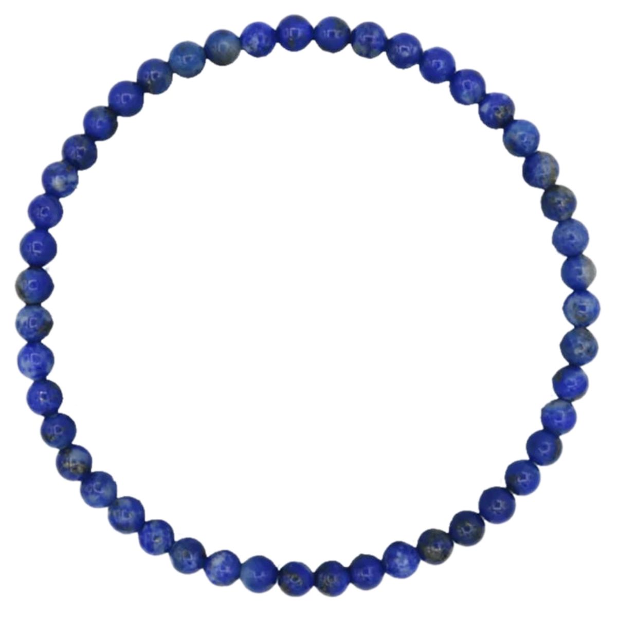 Bracelet lastique perles de Lapis Lazuli