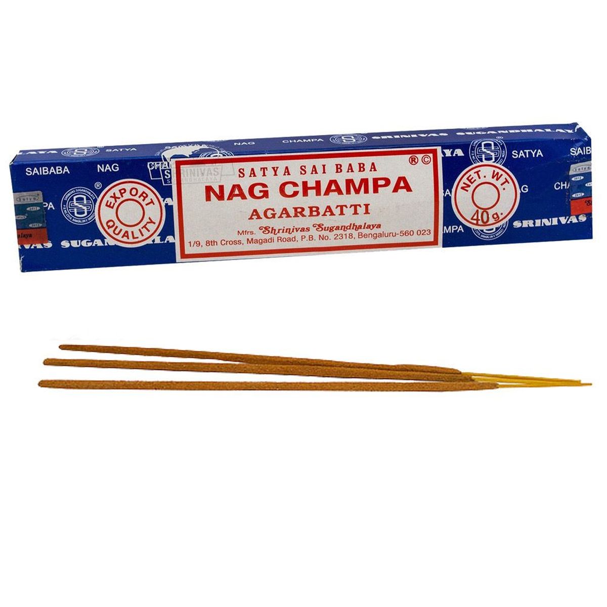 Encens Nag Champa Argabatti - Boite de 12 paquets de 40 grammes