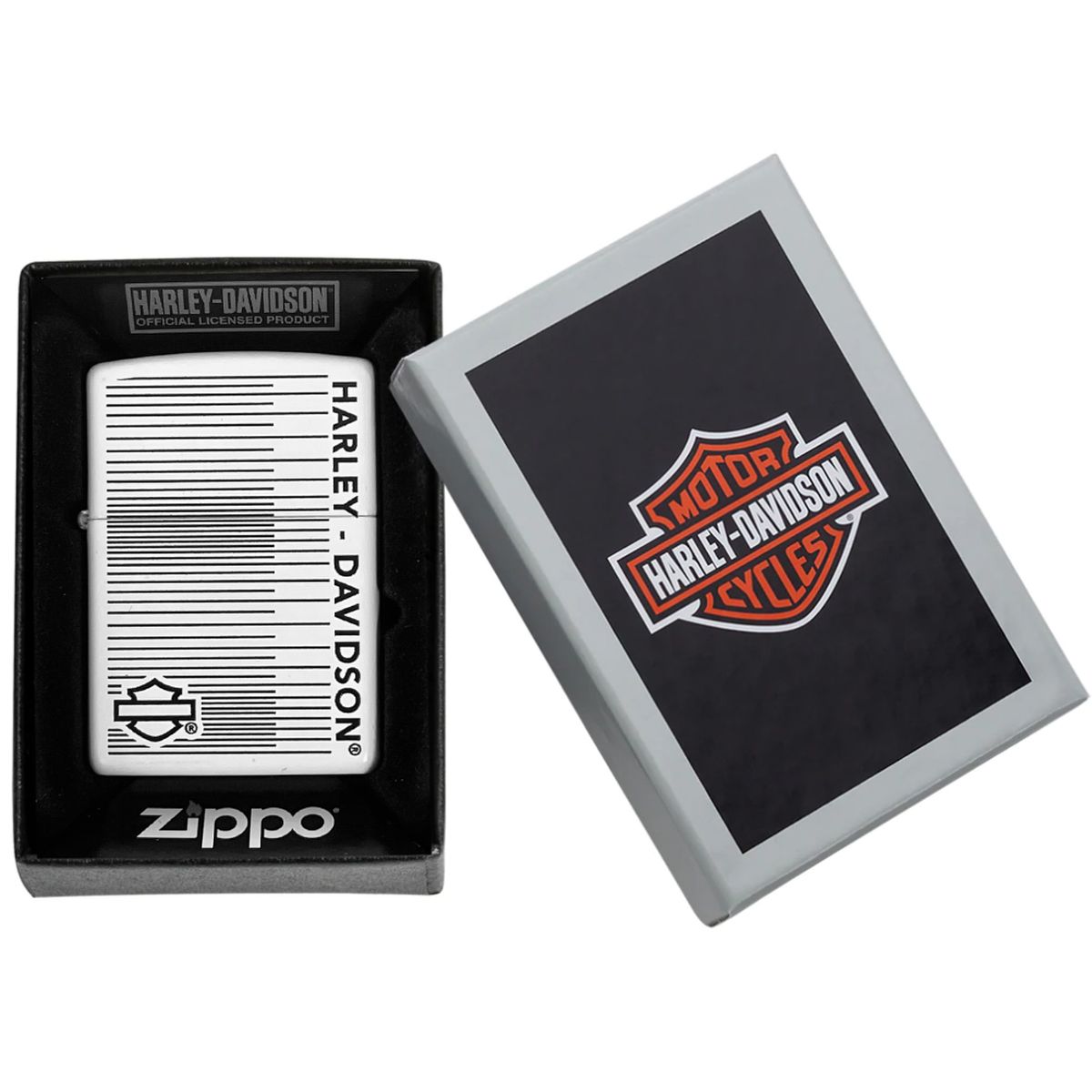 Briquet Zippo Harley Davidson Blanc Mat