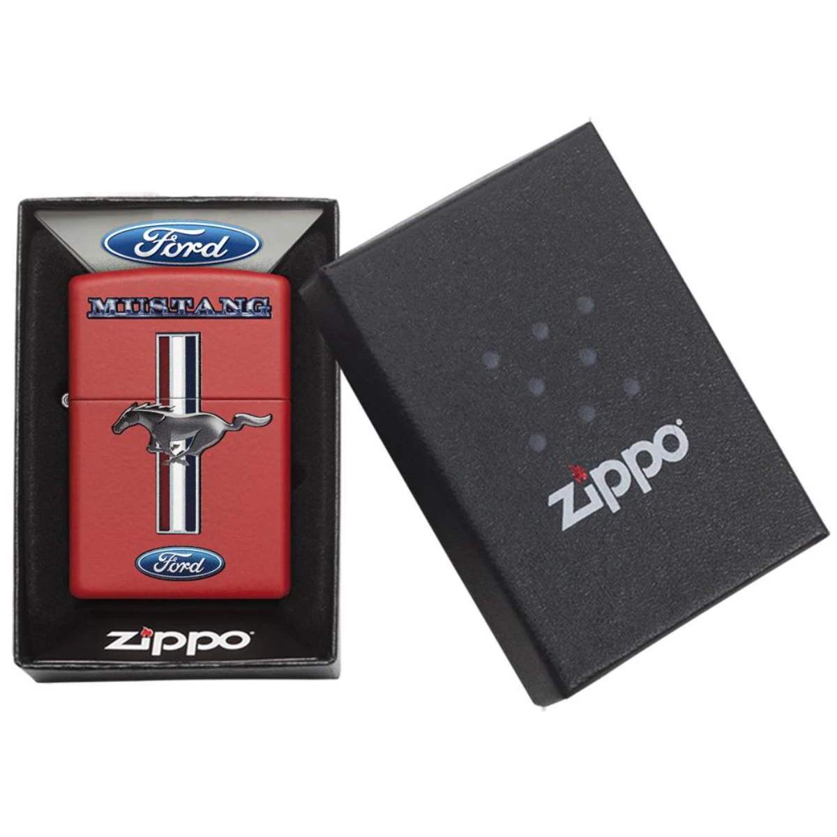 Briquet Zippo Ford Mustang rouge