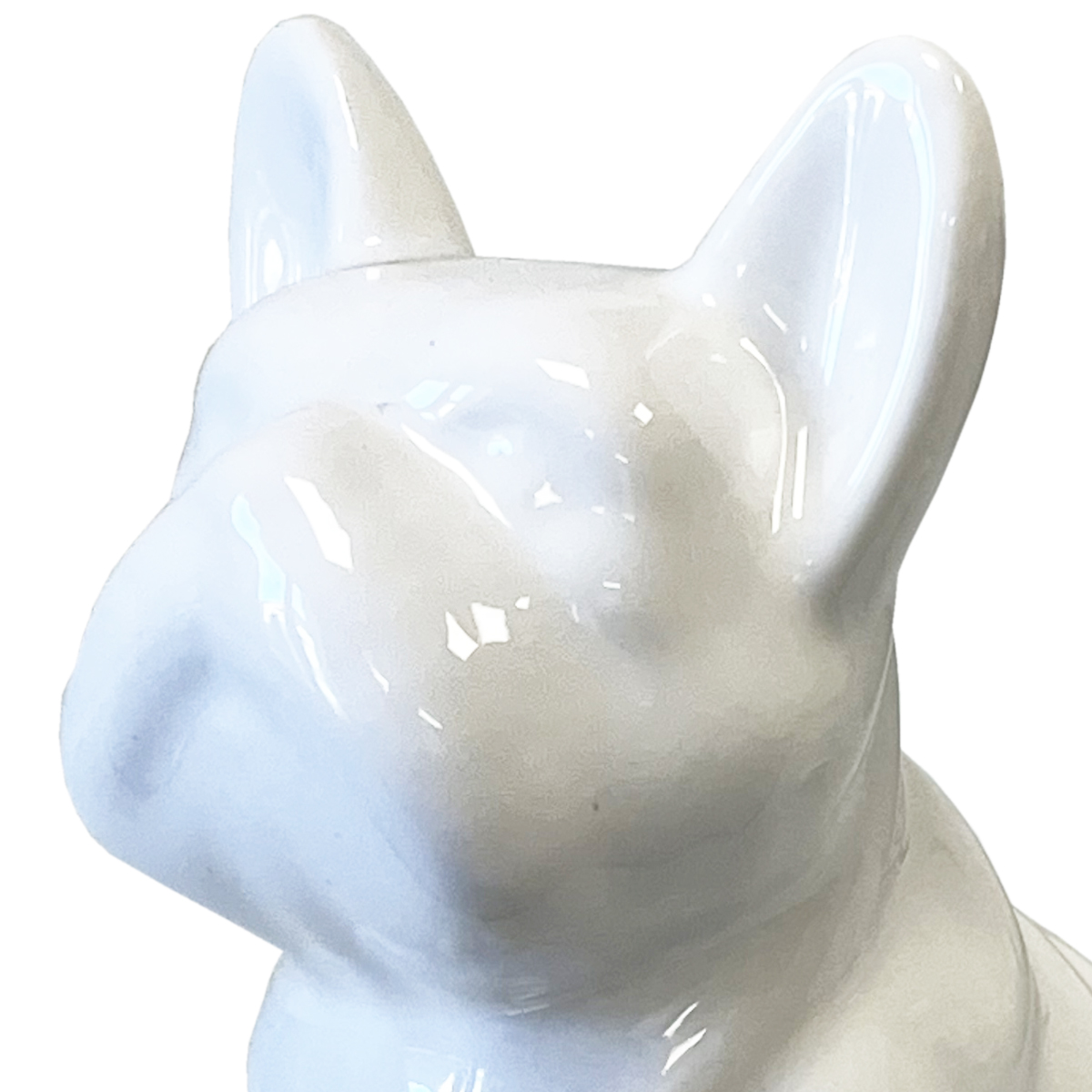 Petite statue Bulldog blanche