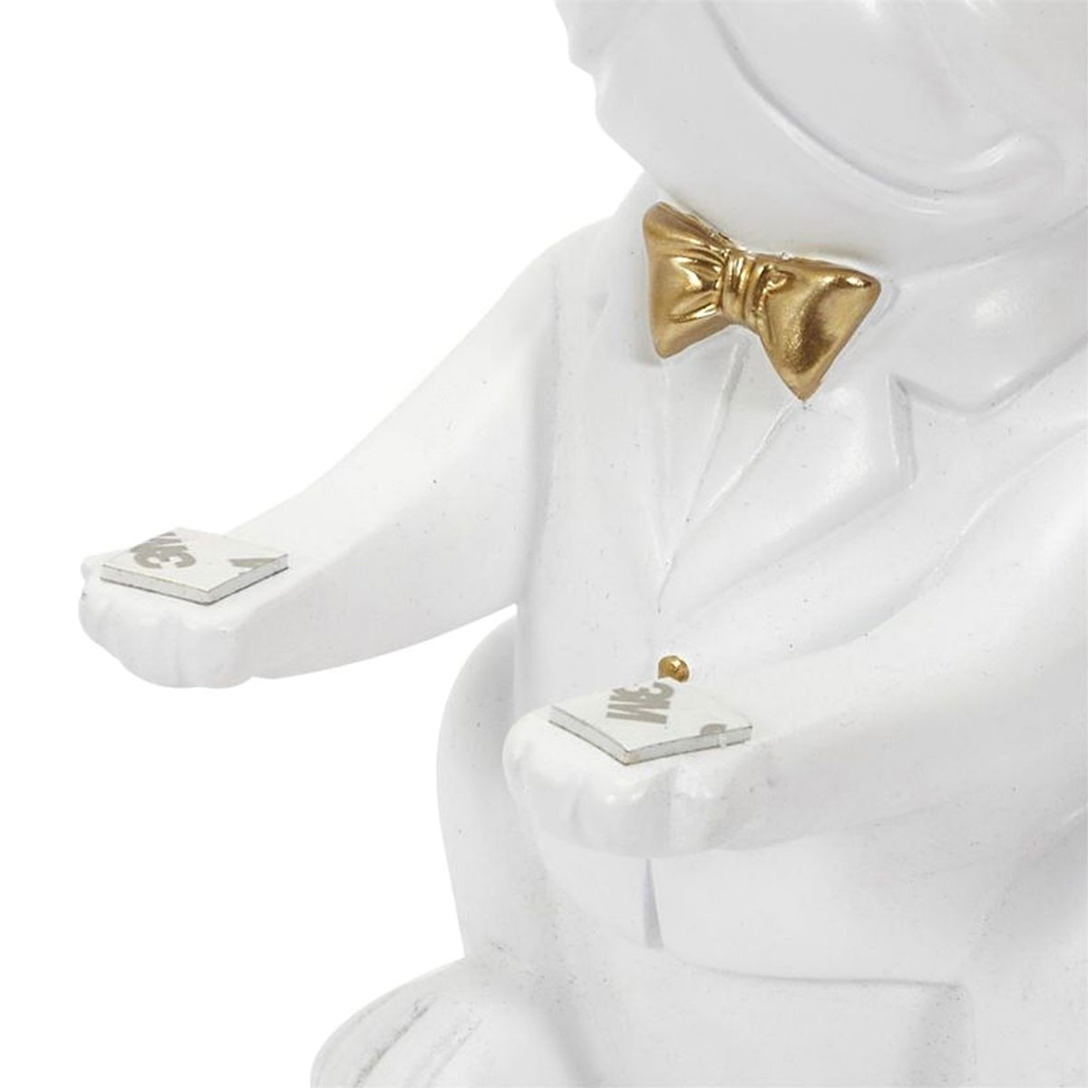 Statue Bulldog blanc vide-poche