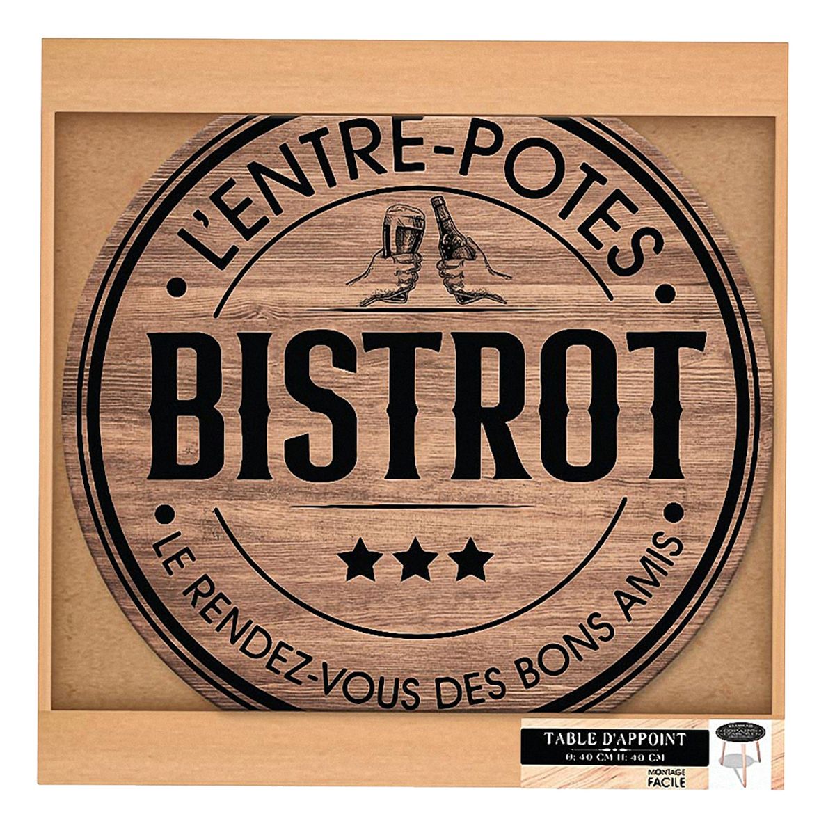 Table d'appoint Motif BISTROT