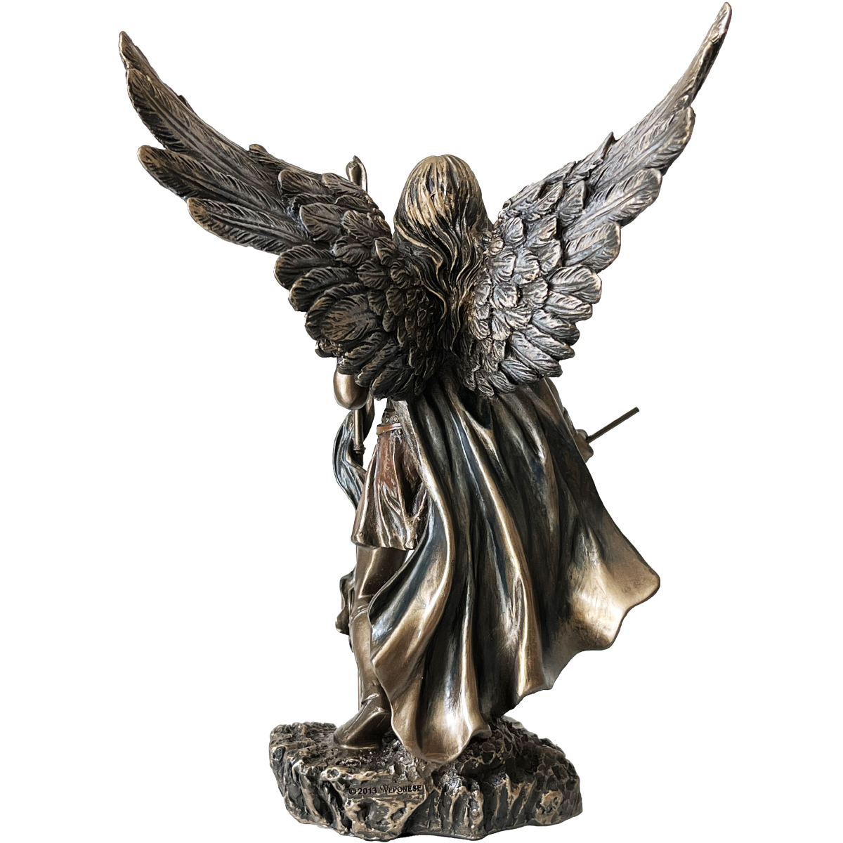 Statuette saint Gabriel de couleur bronze