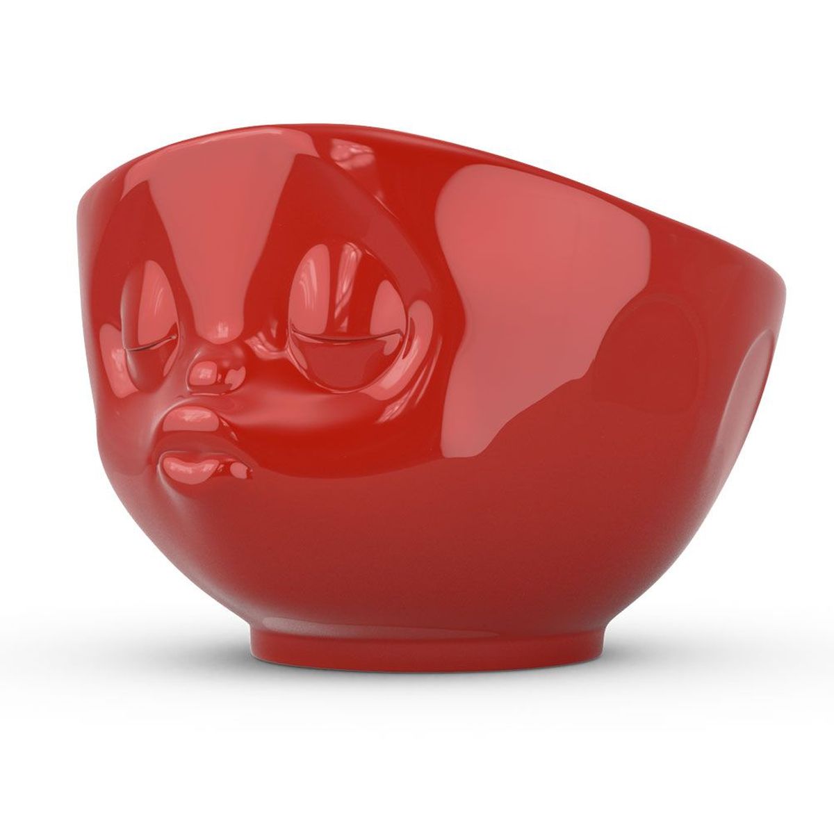 Grand bol en porcelaine htelire Tassen - Bisou rouge