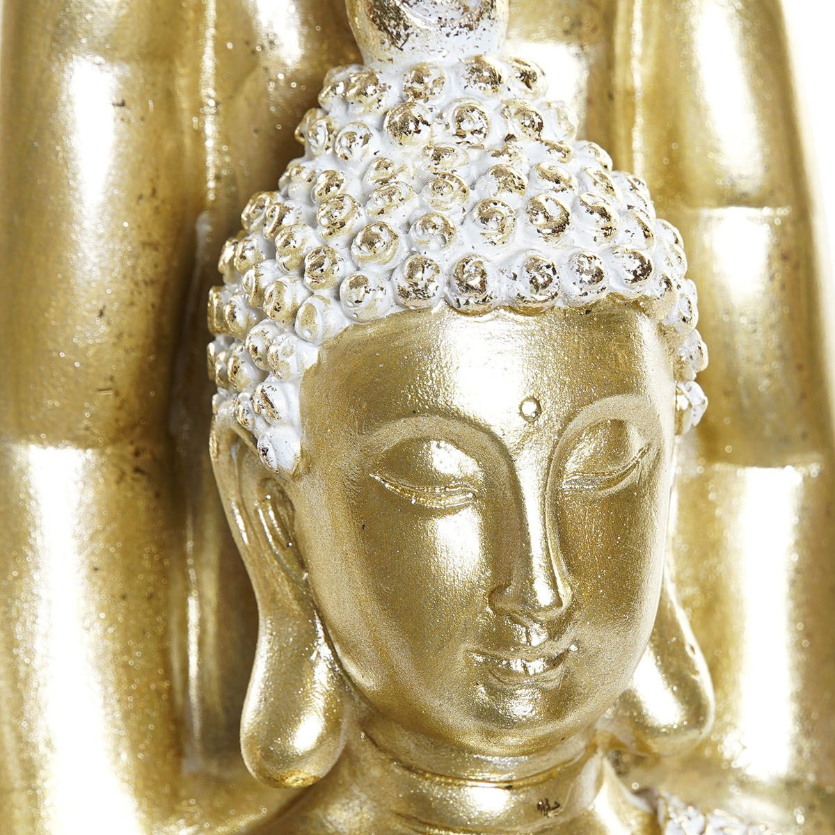 Figurine en rsine dor la main de bouddha