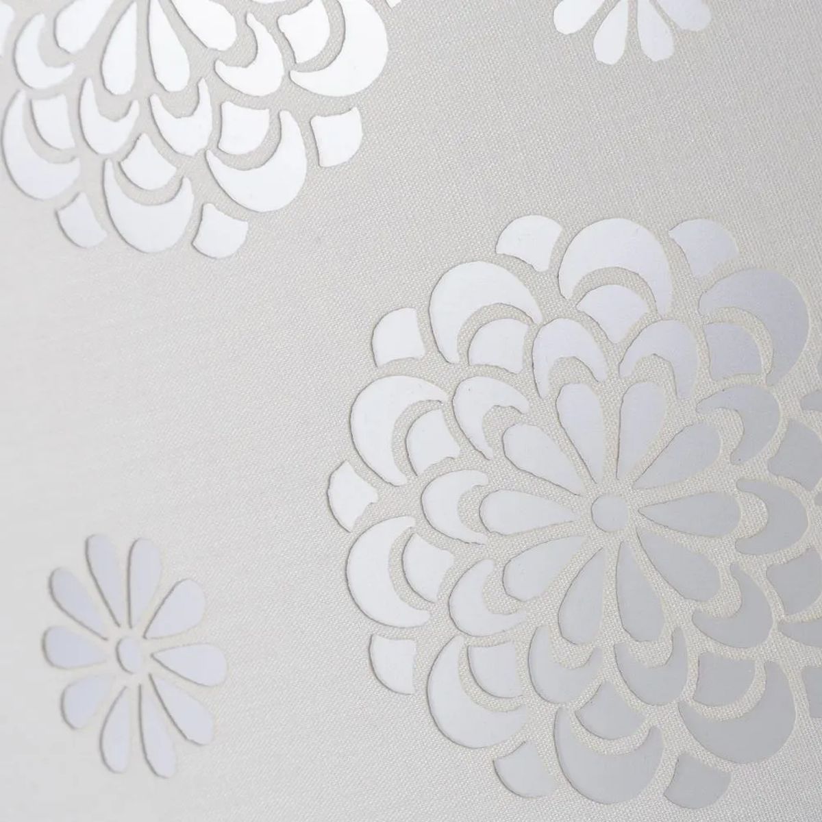 Lustre floral en polyester blanc